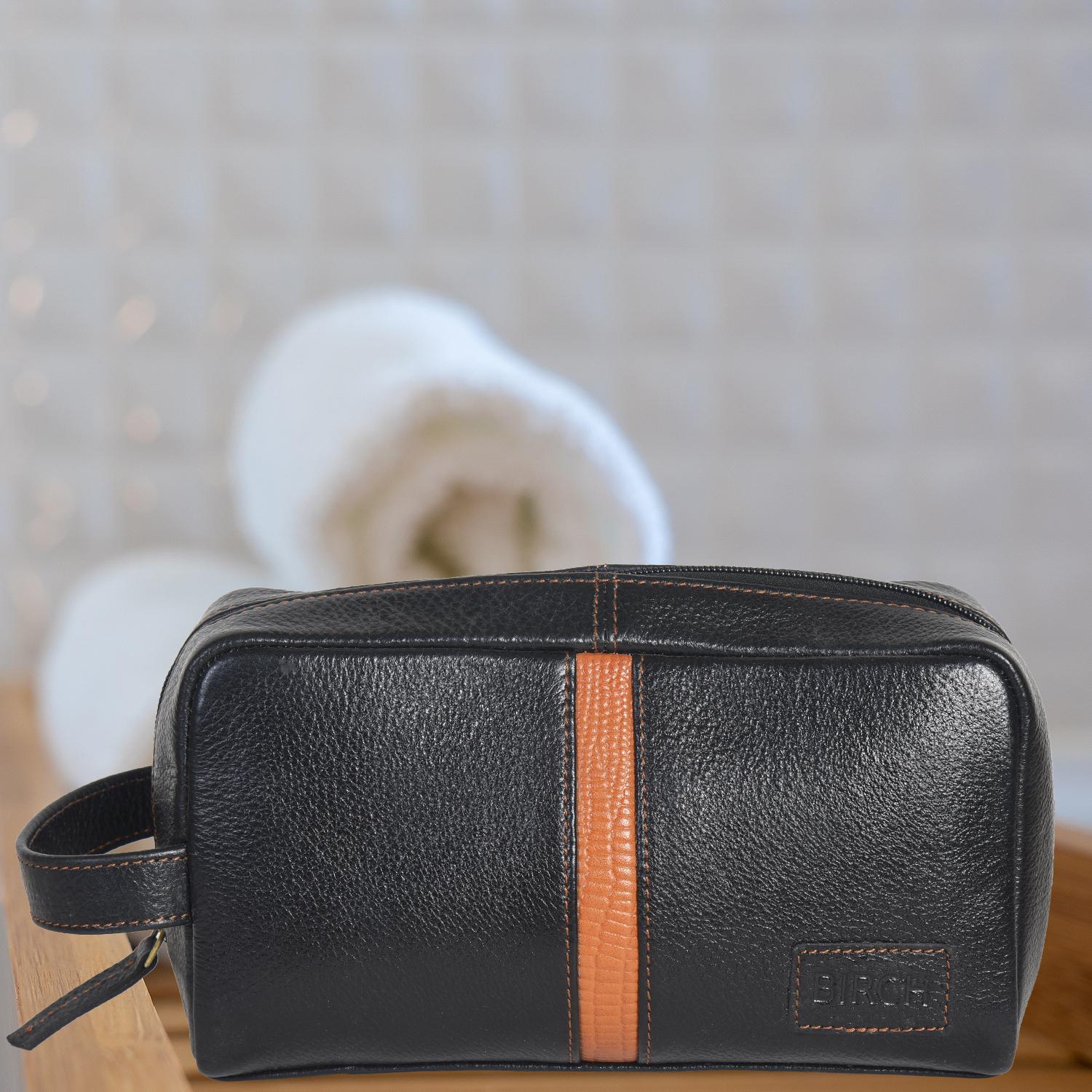 Executive Leather Toiletry Bag